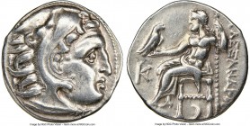 MACEDONIAN KINGDOM. Alexander III the Great (336-323 BC). AR drachm (18mm, 12h). NGC Choice VF. Early posthumous issue of Colophon, 310-301 BC. Head o...