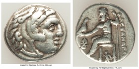 MACEDONIAN KINGDOM. Alexander III the Great (336-323 BC). AR drachm (17mm, 4.44 gm, 5h). About VF. Early posthumous issues of Lampsacus, under Philip ...