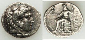 MACEDONIAN KINGDOM. Philip III Arrhidaeus (323-317 BC). AR tetradrachm (29mm, 16.59 gm, 12h). Choice XF, porosity. Lifetime issue of Sidon, dated Regn...