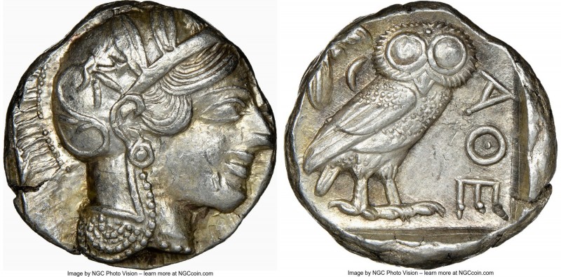 ATTICA. Athens. Ca. 440-404 BC. AR tetradrachm (24mm, 17.20 gm, 12h). NGC Choice...