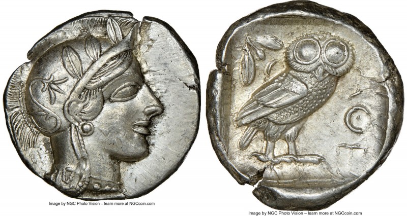 ATTICA. Athens. Ca. 440-404 BC. AR tetradrachm (25mm, 17.17 gm, 5h). NGC AU 5/5 ...
