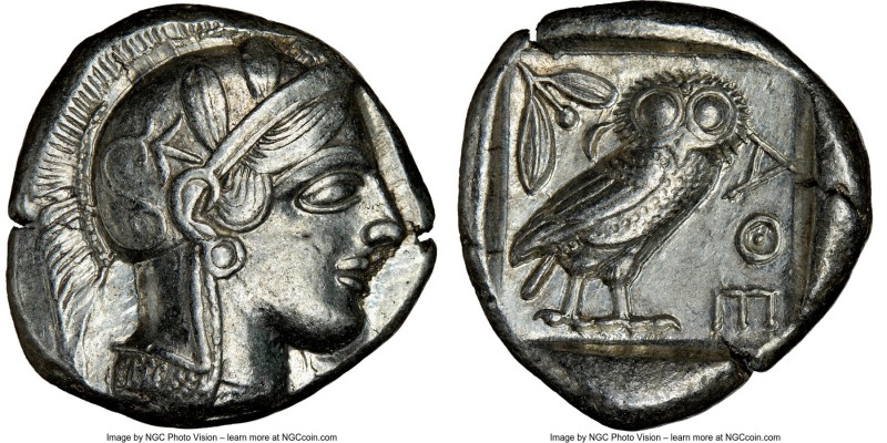 ATTICA. Athens. Ca. 440-404 BC. AR tetradrachm (25mm, 17.17 gm, 11h). NGC Choice...