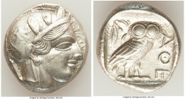 ATTICA. Athens. Ca. 440-404 BC. AR tetradrachm (25mm, 17.20 gm, 12h). Choice XF. Mid-mass coinage issue. Head of Athena right, wearing crested Attic h...