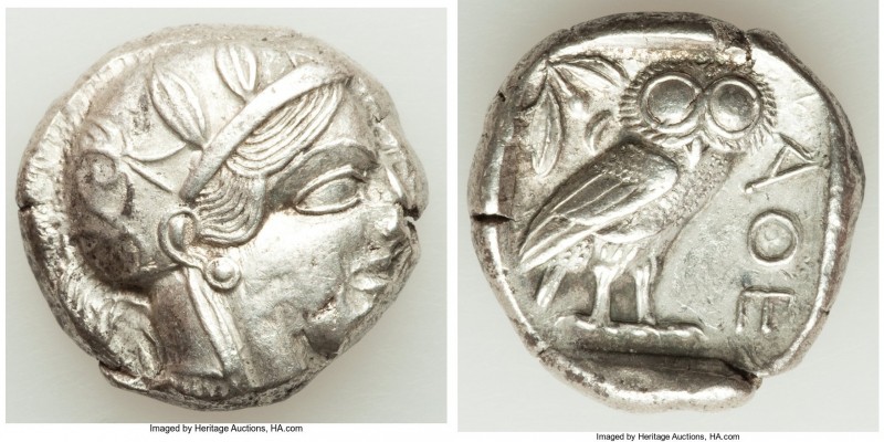 ATTICA. Athens. Ca. 440-404 BC. AR tetradrachm (23mm, 17.13 gm, 4h). Choice XF. ...