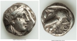 ATTICA. Athens. Ca. 393-294 BC. AR tetradrachm (22mm, 15.92 gm, 9h). Fine, brushed. Head of Athena right, wearing crested Attic helmet ornamented with...