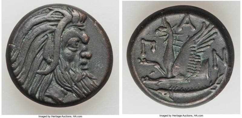 CIMMERIAN BOSPORUS. Panticapaeum. 4th century BC. AE (21mm, 8.99 gm, 11h). Choic...