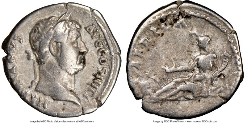 Hadrian (AD 117-138). AR denarius (17mm, 7h). NGC Choice Fine. Rome, AD 134-138....