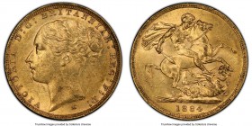 Victoria gold "St. George" Sovereign 1884-M AU58 PCGS, Melbourne mint, KM7, S-3857C. AGW 0.2355 oz. 

HID09801242017

© 2020 Heritage Auctions | A...