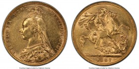 Victoria gold "Jubilee Head" Sovereign 1887-M AU58 PCGS, Melbourne mint, KM10, S-3867A. Normal JEB. AGW 0.2355 oz. 

HID09801242017

© 2020 Herita...