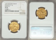 Rudolf II gold Ducat 1592 XF40 NGC, Prague mint, KM-MB315, Fr-11. 3.45gm. 

HID09801242017

© 2020 Heritage Auctions | All Rights Reserve