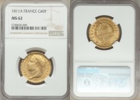 Napoleon gold 40 Francs 1811-A MS62 NGC, Paris mint, KM696.1. AGW 0.3734 oz. 

HID09801242017

© 2020 Heritage Auctions | All Rights Reserve
