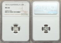 Ferdinand VII 1/4 Real 1821-G MS66 NGC, Nueva Guatemala mint, KM72. Frosty white with bold strike. 

HID09801242017

© 2020 Heritage Auctions | Al...