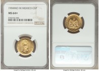 Republic gold 5 Pesos 1904 Mo-M MS64+ NGC Mexico City mint, KM412.6. Highly reflective fields. 

HID09801242017

© 2020 Heritage Auctions | All Ri...