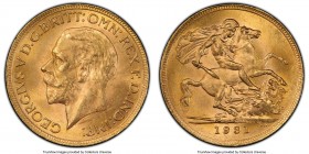 George V gold Sovereign 1931-SA UNC Details (Scratch) PCGS, Pretoria mint, KM-A22, S-4005. AGW 0.2355 oz. 

HID09801242017

© 2020 Heritage Auctio...