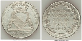 Zurich. Canton 40 Batzen 1813-B XF, KM190, Dav-366. 40.2mm. 29.25gm. Dealer tag included. 

HID09801242017

© 2020 Heritage Auctions | All Rights ...