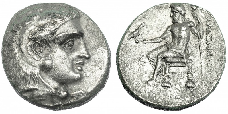 MACEDONIA. ALEJANDRO III. Tetradracma. Biblos (c. 330-320 a.C.). R/ Delante del ...