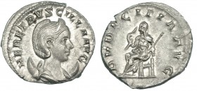 HERENIA ETRUSCILLA. Antoniniano. Roma. R/ Pudicitia sentada a izq.; PVDICITIA AVG. RIC-58a. EBC-.