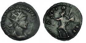 QUINTILO. Antoniniano. Roma (270). R/ Marte; MARTI (PAC)IC. RIC-25. BC+.