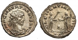 PROBO. Antoniniano. Antioquía. R/ Emperador y Júpiter afrontados; CLEMENTIA TEMP. RIC-921. R.P.O. EBC-.