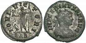 CARINO. Antoniniano. Roma (283-285). R/ IOVI VITORI; marca de ceca en exergo KAB. RIC-257. R.P.O. MBC-.