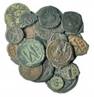 Lote 24 piezas bizantinas varios valores AE. De Anastasio I a Justino II. De RC a MBC-.