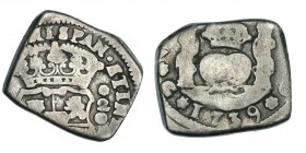 2 reales. 1739. Guatemala (J). VI-569. MBC-. Escasa.