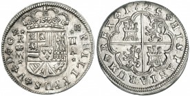 2 reales. 1725/4. Madrid. A. VI-636 vte. EBC+.