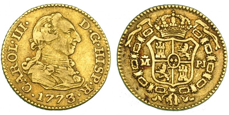 1/2 escudo. 1773. Madrid. PJ. VI-1054. MBC-/MBC.