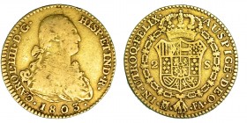 2 escudos. 1803. Madrid FA. VI-1054. MBC-.