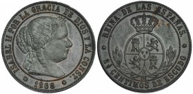2 1/2 céntimos de escudo. 1868. Barcelona OM. VI-186. EBC.