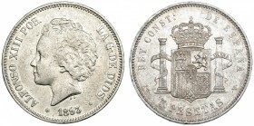 5 pesetas. 1893. PGV. VII-186. MBC.