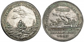 ALEMANIA. Medalla conmemorativa del incendio de Lisboa 1755. AG 9.55 g. 30 mm. Escasa. MBC+.