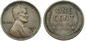 ESTADOS UNIDOS DE AMÉRICA. 1 centavo. 1911-S. KM-132. MBC-. Escasa.