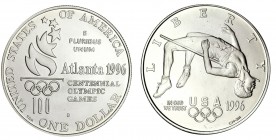 ESTADOS UNIDOS. Dólar 1996 D. KM-272A. SC. Escasa.