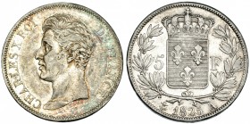FRANCIA. 5 francos. 1825 A. KM 720.1. Rayitas. MBC+.