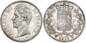 FRANCIA. 5 francos. 1828 W. KM 728.13. MBC+.