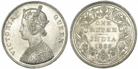 INDIA BRITÁNICA. Rupia. 1862. KM-473. SC.