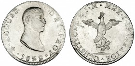 MÉXICO. Agustín Iturbide. 8 reales. 1822. KM-304. Marcas, MBC+.