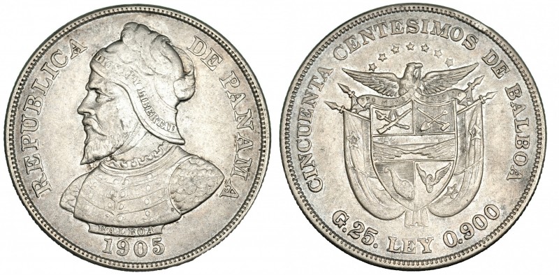 PANAMÁ. 50 centavos de Balboa. 1905. KM-5. MBC+.