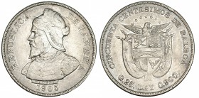 PANAMÁ. 50 centavos de Balboa. 1905. KM-5. MBC+.