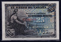 BANCO DE ESPAÑA. 25 pesetas. 9-1906. Serie C. ED-B98a. EBC+.
