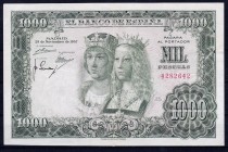BANCO DE ESPAÑA. 1000 pesetas. 11-1957. Sin serie. ED-D70. EBC-.
