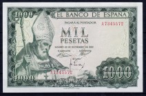 BANCO DE ESPAÑA. 1000 pesetas. 11-1965. Sin serie. ED-D72a. SC.