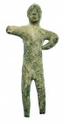 HISPANIA ANTIGUA. Cultura Ibérica. Bronce. Exvoto viril sin pies, ni manos. Altura 9 cm. Siglos V-II a.C.