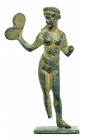ROMA. Imperio Romano. Bronce. Figura exenta de Afrodita. Altura: 6,5 cm. Incluye peana. S. I a.C.