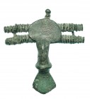 ROMA. Imperio Romano. Bronce. Fíbula de arco. Longitud: 4,0 y 2,0 cm. SiglosI-III a.C.