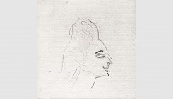 Henri de Toulouse-Lautrec (Albi 1864 - 1901 Malromé). Head of a woman, ca. 1892. Pencil on paper. 11x10,5cm. Dortu D.3282, illustrated page 540. From ...