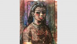 Emiliano Di Cavalcanti (Rio de Janeiro 1897 - 1976 Rio de Janeiro). Brazilian girl. Pastel and watercolor on paper. 45x39 cm. Monogram lower right. Fr...