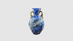 A Roman blue glass amphoriskos. 1st century AD. 5.75cm high. From an esteemed American collection

The earliest glassware made by the blowing and mold...