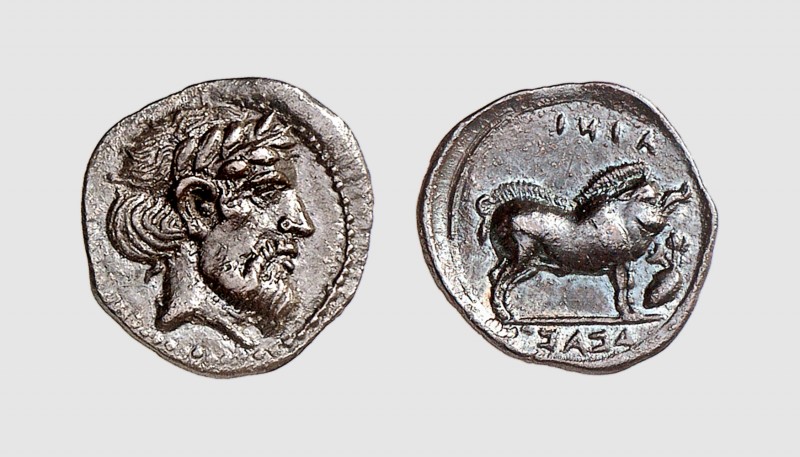 Sicily. Abacaenum. 420-410 BC. AR Litra (0.64g, 1h). Bérend 11,1 (this coin); Lu...